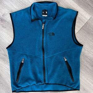 The North Face Blue Fleece Vest with Zip Pockets